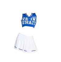 SKCU015 homemade aerobics cheerleading uniform style custom-made sleeveless cheerleading uniform style production split cheerleading uniform style cheerleading uniform glee cheerios uniform